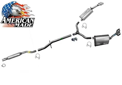 Sistema de tubo de escape de doble silenciador hecho en EE. UU. para 00-05 Deville DHS DTS 4,6 L Foto 1 de 4