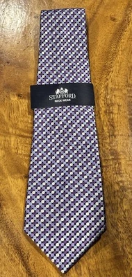 Corbata de cuello Stafford para hombre lavanda nueva con etiquetas 60” de largo X 4” de ancho Foto 1 de 4