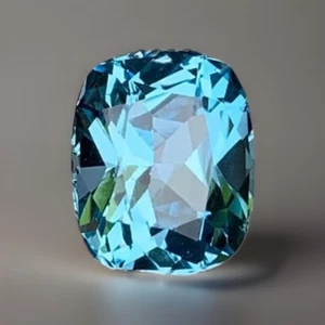 Piedra preciosa suelta topacio suizo azul superior 10,07 quilates 12 mm corte cojín Nigeria - Imagen 1 de 11