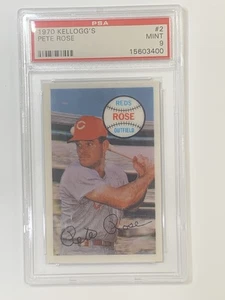 1970 Kellogg’s #2 PETE ROSE PSA 9 ** XBKEE3400 - Picture 1 of 2