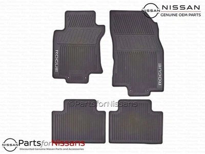 Alfombrillas de goma originales Nissan 2014-2020 Rogue para todas las estaciones - NUEVAS OEM Foto 1 de 3
