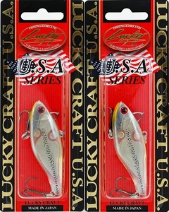 (LOT OF 2) LUCKY CRAFT HAGANE 70PS 3/4OZ HGN70PS-0583 WHITEBAIT SHIRASU CR1104 - Picture 1 of 3