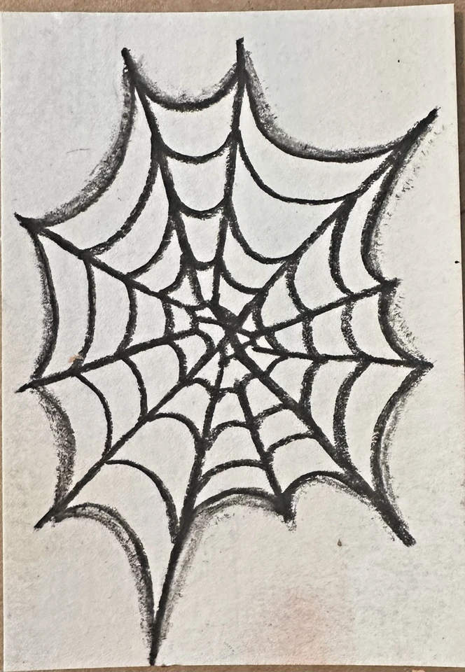 ACEO Original Painting (2.5 X 3.5 in.) Charcoal and Watercolor, Halloween - Image 1 of 1