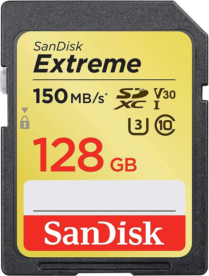 SanDisk Extreme SDXC UHS-I Speicherkarte 128GB (150MB/s Übertragung,wasserdicht) - Bild 1 von 1