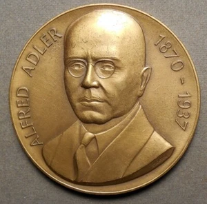B608 Albert Adler (Bust) Pathfinders In Psychiatry (Dates & Facts). Bronze, t - Picture 1 of 2