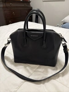Givenchy Antigona Glazed Satchel Medium Black Leather - Picture 1 of 14