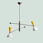 Modern Diabolo Light Fixture 4 Light Stilnovo Decorative Brass Lamp