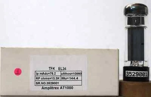 Telefunken EL34 6CA7 OO Getter Very Rare Amplitrex Tested 1 Pc - Picture 1 of 10