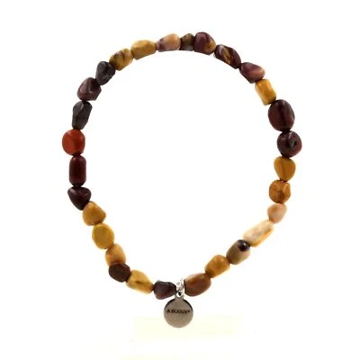 Minerals And Precious Stones. Mookaite Bead Bracelet From Australia. Made - Image 1 of 4