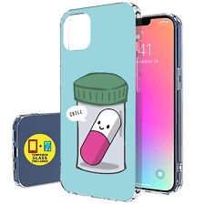 Slim Case for Apple iPhone 14 Pro, Chill Pill Chill Print, Glass Screen, US