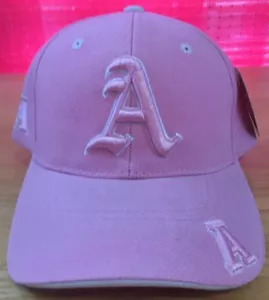 Cappellino a scelta regolabile lettera ricamo iniziale stilizzata "A" rosa baseball USA - Foto 1 di 6