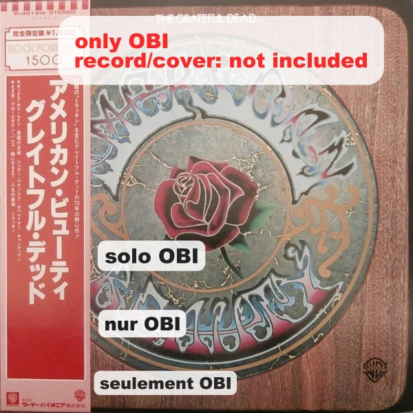 THE GRATEFUL DEAD American Beauty Japan ( P-4519W ) ***Only OBI*** - Image 1 of 1