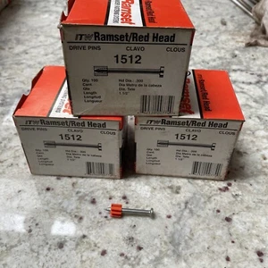 Lot of 3 Boxes Ramset 1512 Plated Pins Powder Fasteners 1-1/2" 38mm 100/bx - Picture 1 of 3