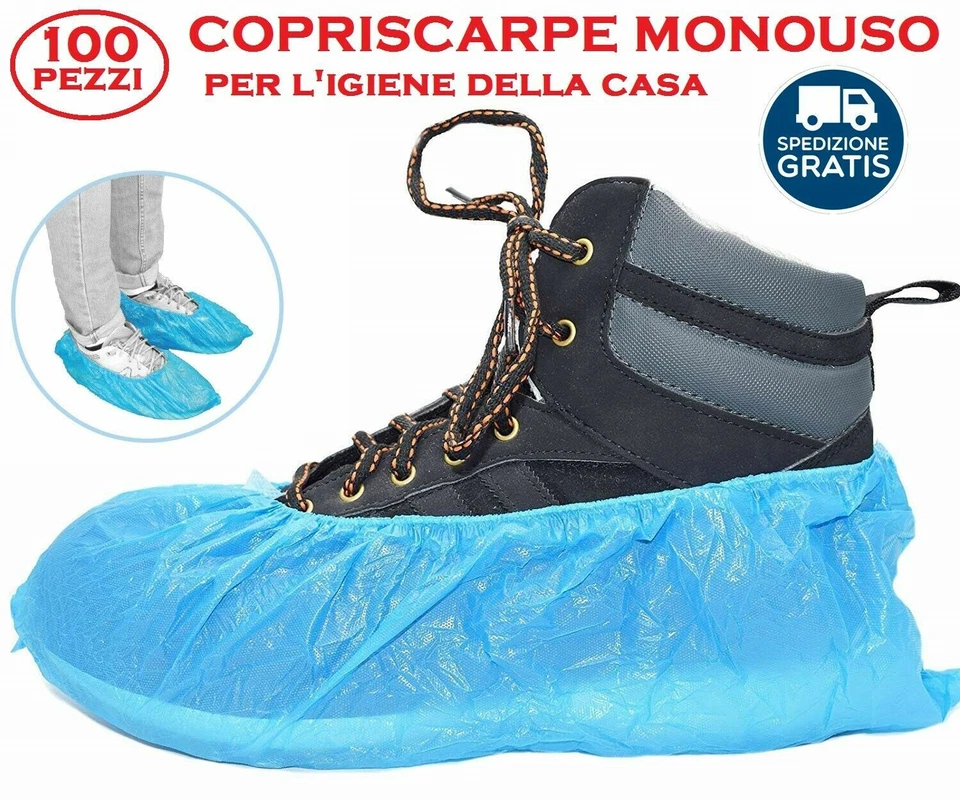 100 pezzi Copriscarpe Copriscarpa Copri scarpa le scarpe Monouso per coprire - Immagine 1 di 1
