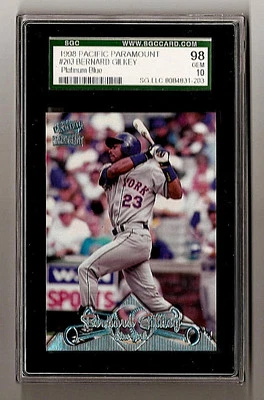 Bernard Gilkey Mets 1998 Pacific Paramount #203 Platinum Blue SGC 10 Gem POP:1 - Image 1 of 3