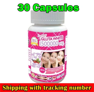 White Gluta Supreme Forma de V Iluminador Facial Anti Envejecimiento 1500000 mg 30 Cápsulas Blandas Foto 1 de 4