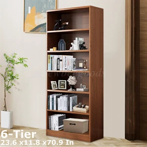 Heavy Duty Bookshelves and Bookcases 6 Shelf Display Storage Shelves 71In Tall - Picture 1 of 13