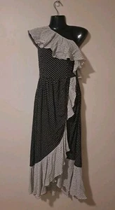 NWT SEED HERITAGE Black & White Spot Midi Wrap Dress-Size 6 (439) - Picture 1 of 9