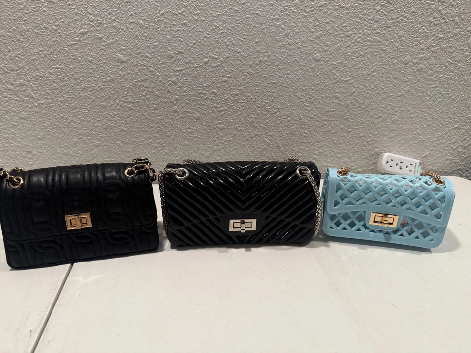Lote de 3 bolsos bandolera Forever 21 pequeños de gelatina para mujer Foto 1 de 4