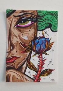 OOAK ACEO By ESS22, 3.5 x 2.5 in., Unframed, Mixed Media On Paper - Picture 1 of 6