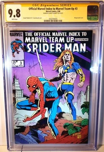SANDY PLUNKETT SIGNED INDEX TO MARVEL TEAM-UP 3 (1986)-CGC SS 9.8! FREE SHIPPING - Picture 1 of 2