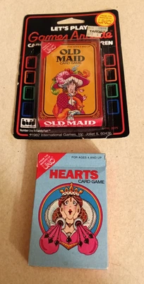 2 Hasbro Let's Play Juegos Arcade, Corazones (MIP) y Old Maid, Para Niños, 1982 Foto 1 de 3