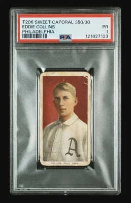 1909-11 T206 Eddie Collins Portrait PSA Graded & Centered *HOF* Athletics - Image 1 of 3