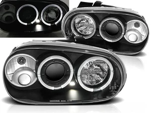 Faro LED Angel Eyes para VW Golf IV 4 negro incl. NSW 09.1997-09.2003 - Imagen 1 de 3