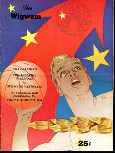 1956 NBA Eastern Division Finals Program Warriors v Nationals exzellenter Zustand - Bild 1 von 1