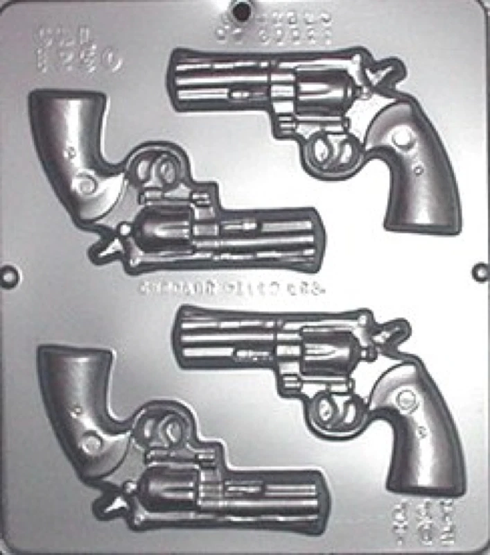 Gun Revolver Chocolate Candy Mold 1250