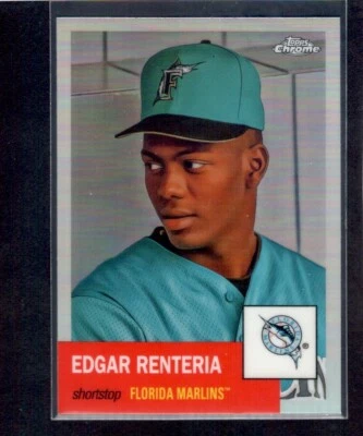 2022 Topps Chrome Platinum Edgar Renteria Refractor - Florida Marlins - Image 1 of 2