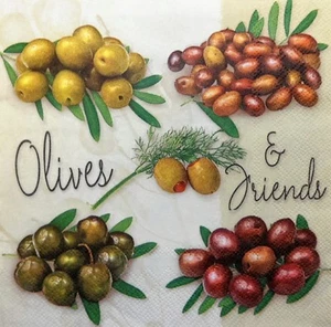 4 servilletas de papel - aceitunas - decoupage y artesanía 37 - Imagen 1 de 2