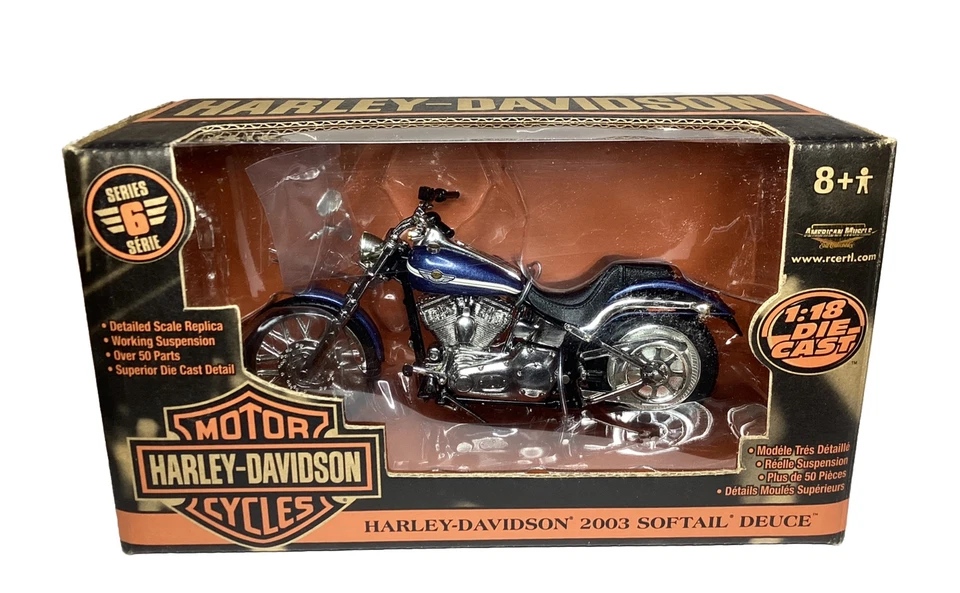 Harley-Davidson Softail Deuce 2003 American Muscle escala 1:18 ERTL Foto 1 de 4