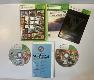Grand Theft Auto V Complete Five GTA 5 Microsoft Xbox 360 2013 mit Karte & Handbuch - Bild 1 von 3
