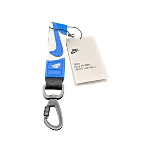 Nike Air Schlüsselanhänger Handgelenk Schlüsselband Keychain Royal Blau Weiß Schwarz Neu mit Etikett - Bild 1 von 2