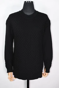 William Lockie Of Scotland Merino Wool Knit Sweater Black Women's size 38 - Picture 1 of 9