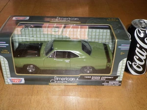 1969 DODGE CORONET SUPER BEE CAR - GREEN, DIE CAST METAL FACTORY BUILT TOY, 1:24 - Picture 1 of 9
