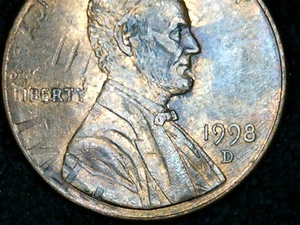1998D Lincoln Cent with Die Clash on the Obverse side - Picture 1 of 11
