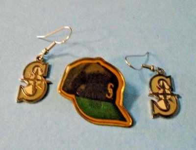 Seattle Mariners Pin & Pierced Earring Set - Image 1 of 3