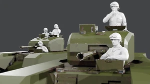 Segunda Guerra Mundial British Tank Crew - Cascos - Juego de 5 figuras - Imagen 1 de 7
