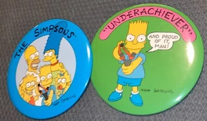 The Simpsons - 2 Jumbo Button Pins - Bild 1 von 1