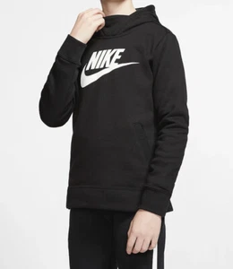 Nike Girls Black Pullover Hoodie Sweatshirt Size Small - Picture 1 of 4