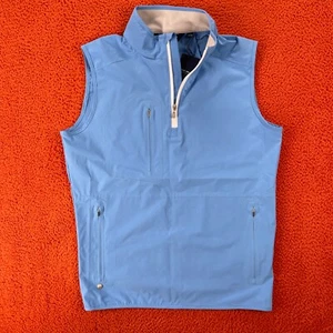 PETER MILLAR Mens SMALL Flex Adapt Half Zip Pullover Vest Jacket Marina Blue NEW - Picture 1 of 8