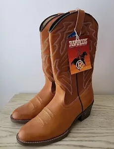 Vintage RAMRODS Western Cowboy Boots Peanut Brittle Color Mens Sz 10.5 Wide NOS - Picture 1 of 13