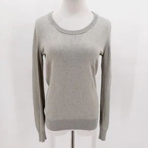 Moda International Pullover Maglione Seta Cashmere Verde Manica Lunga X-Small - Foto 1 di 9