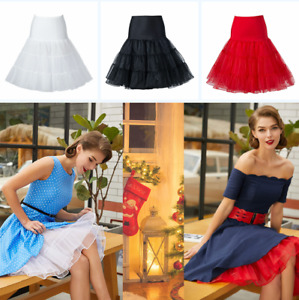 UK Underskirt 50s Swing Vintage  Retro Petticoat Rockabilly Tutu Fancy Net Skirt