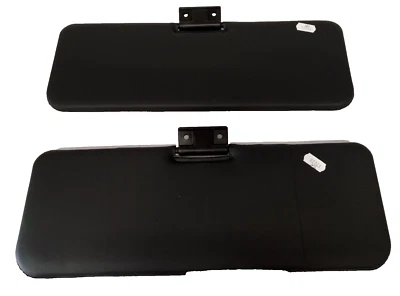 COPPIA PANTINE PARASOLE FIAT PANDA 2°SERIE NERE CON FERMAPANTINE - Imagen 1 de 4