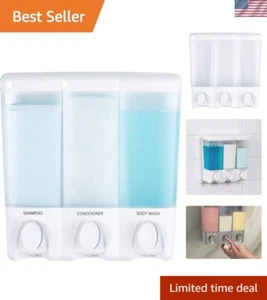 Products Clear Choice 3-Chamber Shower Dispenser, White - Picture 1 of 6