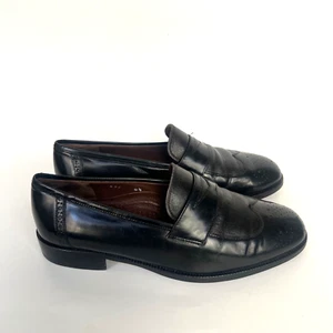 Mocasines Bally negros punta de ala para hombre talla UK 6 US 7 hechos en Italia - Imagen 1 de 19