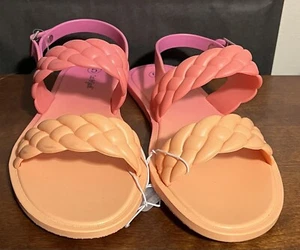 Cat & Jack Mult/Diba strap on Pink/Orange Sandals - Size 5 - Picture 1 of 6
